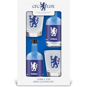 Blue Tree 2 x 5cl Chelsea F.C. Premium Vodka and Chelsea F.C. Branded Shot Glasses Blue Tree 2 x 5cl Chelsea F.C. Premium Vodka and Chelsea F.C. Branded Shot Glasses