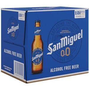 San Miguel 0.0% Alcohol Free Lager Beer, 12 x 330 ml Bottles San Miguel 0.0% Alcohol Free Lager Beer, 12 x 330 ml Bottles