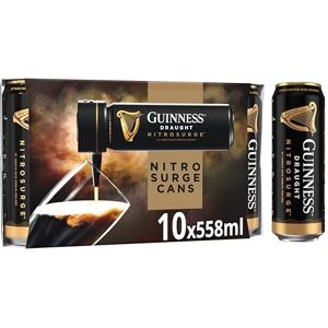 Guinness Draught Nitrosurge │ Stout Beer │ 4.1% vol │ 10x558ml │ Perfect Pub Pour at Home │ Cans │ Device Sold Separately Guinness Draught Nitrosurge │ Stout Beer │ 4.1% vol │ 10x558ml │ Perfect Pub Pour at Home │ Cans │ Device Sold Separately