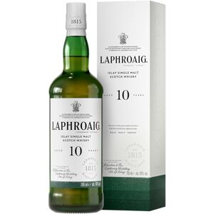 Laphroaig 10 Year Old Scotch Islay Single Malt Whisky Peated Smoky, Salty and Sweet Double Gold Medal SF World Spirits Competition 2022 40% ABV 70 cl (Package May Vary) Laphroaig 10 Year Old Scotch Islay Single Malt Whisky Peated Smoky, Salty and Sweet Double Gold Medal SF World Spirits Competition 2022 40% ABV 70 cl (Package May Vary)