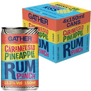 Gather Cocktails GATHER Caramelised Pineapple Rum Punch 4 x150ml Canned Cocktails Sweet Pineapple, Caramel Syrup, Rich Rum 13.3% ABV Vegan and Allergen Free Cocktail pack Gather Cocktails GATHER Caramelised Pineapple Rum Punch 4 x150ml Canned Cocktails Sweet Pineapple, Caramel Syrup, Rich Rum 13.3% ABV Vegan and Allergen Free Cocktail pack