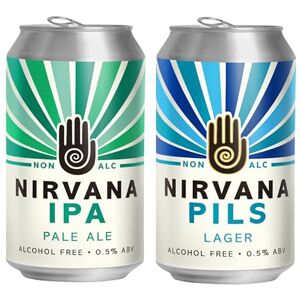 Nirvana Brewery Nirvana Mixed Case Non Alcoholic Craft Beers 0.5% ABV Alcohol Free Craft Beer, Tropical IPAs with Pine and Citrus Aromas Low Calorie, Vegan Alcohol, Sober Gift Set 12 x 330ml Cans Nirvana Brewery Nirvana Mixed Case Non Alcoholic Craft Beers 0.5% ABV Alcohol Free Craft Beer, Tropical IPAs with Pine and Citrus Aromas Low Calorie, Vegan Alcohol, Sober Gift Set 12 x 330ml Cans