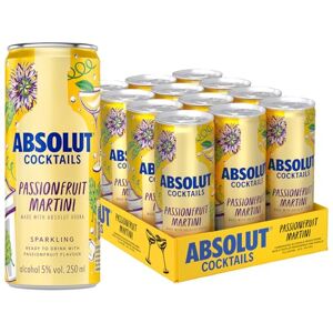 Absolut Passionfruit Martini Vodka Cocktail Cans Pre-Mixed, Ready to Drink Fruity Sparkling Cocktail Case of 12 x 250ml Absolut Passionfruit Martini Vodka Cocktail Cans Pre-Mixed, Ready to Drink Fruity Sparkling Cocktail Case of 12 x 250ml