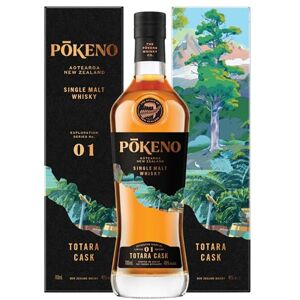 Pōkeno Totara Cask Exploration Series, Worlds First New Zealand Single Malt Whisky Aged in Indigenous Timber of the Maori, 46% vol, 70cl Gift Box Pokeno Pōkeno Totara Cask Exploration Series, Worlds First New Zealand Single Malt Whisky Aged in Indigenous Timber of the Maori, 46% vol, 70cl Gift Box Pokeno