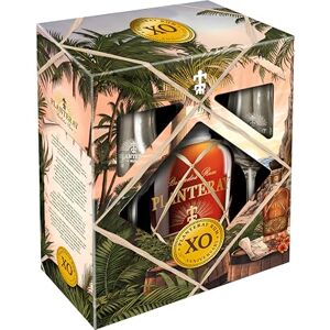 PLANTERAY RUM XO 20th Anniversary Set 70 cl Bottle + 2 Glasses Old Amber Rum Origin: Barbados Notes of Vanilla, Cocoa & Spice 40% Alcohol PLANTERAY RUM XO 20th Anniversary Set 70 cl Bottle + 2 Glasses Old Amber Rum Origin: Barbados Notes of Vanilla, Cocoa & Spice 40% Alcohol