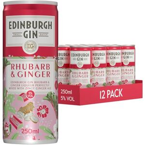Edinburgh Gin Rhubarb & Ginger Cocktail Cans 12x250ml, 5% ABV Ready to Drink Premixed Cocktail, Sweet Rhubarb with Ginger Ale Mixer, Refreshing Flavoured Alcohol Drinks, Perfect Serve Chilled Edinburgh Gin Rhubarb & Ginger Cocktail Cans 12x250ml, 5% ABV Ready to Drink Premixed Cocktail, Sweet Rhubarb with Ginger Ale Mixer, Refreshing Flavoured Alcohol Drinks, Perfect Serve Chilled