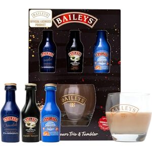 BEAMS INTERNATIONAL Baileys Gift Set Original Irish Cream Liqueur, Chocolate, Toffee Popcorn x3 Alcohol Miniatures 5cl Bottles and Glass Birthday Alcohol Gift Sets for Women, Men, Mum Gifts for Birthday, Christmas BEAMS INTERNATIONAL Baileys Gift Set Original Irish Cream Liqueur, Chocolate, Toffee Popcorn x3 Alcohol Miniatures 5cl Bottles and Glass Birthday Alcohol Gift Sets for Women, Men, Mum Gifts for Birthday, Christmas