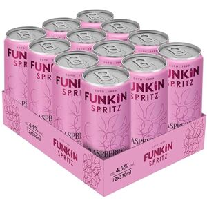 Funkin Cocktails Ready to Drink Raspberry Spritz Cocktail Cans 4.5% ABV Light & Refreshing Fizzy Drink Just Pop & Pour, Serve Chilled Tart & Sweet, Summer in a Can 330ml, Pack of 12 Funkin Cocktails Ready to Drink Raspberry Spritz Cocktail Cans 4.5% ABV Light & Refreshing Fizzy Drink Just Pop & Pour, Serve Chilled Tart & Sweet, Summer in a Can 330ml, Pack of 12