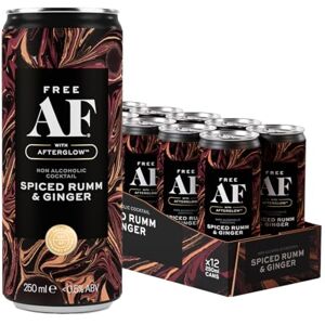 Free AF Canned Alcohol Free Cocktail Non-Alcoholic Aperitif – Alcohol-Free Sparkling Botanical Spritz – Ready to Drink 12 x 250ml SPICED RUMM & GINGER Free AF Canned Alcohol Free Cocktail Non-Alcoholic Aperitif – Alcohol-Free Sparkling Botanical Spritz – Ready to Drink 12 x 250ml SPICED RUMM & GINGER