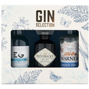 Blue Tree Gin Selection Trio, 3x 5cl – Edinburgh Seaside (43% ABV), Hendrick’s (41.4%) and Warner’s London Dry (40%). Blue Tree Gin Selection Trio, 3x 5cl – Edinburgh Seaside (43% ABV), Hendrick’s (41.4%) and Warner’s London Dry (40%).