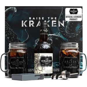 BEAMS INTERNATIONAL The Kraken Spiced Rum Gift Set 35cl Official Kraken Black Spiced, 2x Mason Jar Glasses, Bottle Pourer, Playing Cards Cocktail Rum Gifts for Men, Alcohol Gifts for Women, Birthday, Fathers Day BEAMS INTERNATIONAL The Kraken Spiced Rum Gift Set 35cl Official Kraken Black Spiced, 2x Mason Jar Glasses, Bottle Pourer, Playing Cards Cocktail Rum Gifts for Men, Alcohol Gifts for Women, Birthday, Fathers Day