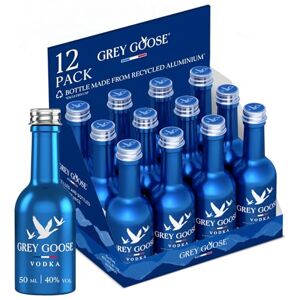 Grey Goose Vodka Miniatures, 40% vol., 5 cl / 50 ml (Pack of 12), Premium French Vodka Distilled Once and Bottled in France Grey Goose Vodka Miniatures, 40% vol., 5 cl / 50 ml (Pack of 12), Premium French Vodka Distilled Once and Bottled in France