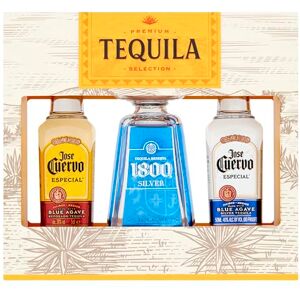 Blue Tree 1800 Silver and Jose Cuervo Especial, 3 x 5cl bottles, Premium Tequila Selection Gift Pack for Christmas and Birthdays by Gifts Blue Tree 1800 Silver and Jose Cuervo Especial, 3 x 5cl bottles, Premium Tequila Selection Gift Pack for Christmas and Birthdays by Gifts