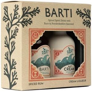 Barti Mini Duo Spiced Rum & Cream Liqueur Gift Set 2 x 5cl – Premium Welsh Rum & Cream Miniatures – Luxury Miniature Spirits Gift for Him & Her – Small Alcohol Gift Set Barti Mini Duo Spiced Rum & Cream Liqueur Gift Set 2 x 5cl – Premium Welsh Rum & Cream Miniatures – Luxury Miniature Spirits Gift for Him & Her – Small Alcohol Gift Set