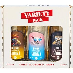 THUNDER Drinks 3 x 5cl Bacon Crisp, Chicken Crisp & Beef Crips Flavoured Gift Pack Unique Taste Great Gift Funny Present Infused Vodka Shots THUNDER Drinks 3 x 5cl Bacon Crisp, Chicken Crisp & Beef Crips Flavoured Gift Pack Unique Taste Great Gift Funny Present Infused Vodka Shots