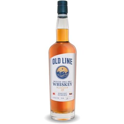 Old Line Flagship 95 – American Single Malt Whiskey, 100% Malted Barley, 4–6 Years in New Heavy Char Oak – 70cl Bottle, 47.5% ABV – Award Winning Whiskey from US Navy Veteran Founders Old Line Flagship 95 – American Single Malt Whiskey, 100% Malted Barley, 4–6 Years in New Heavy Char Oak – 70cl Bottle, 47.5% ABV – Award Winning Whiskey from US Navy Veteran Founders