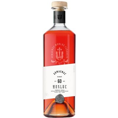 MONLUC Armagnac Diamond Anniversary 60‑Year‑Old – Rare Grand Cru Ugni Blanc & Baco Blend – Raisin, Roasted Coffee & Violet Spice – 43% ABV MONLUC Armagnac Diamond Anniversary 60‑Year‑Old – Rare Grand Cru Ugni Blanc & Baco Blend – Raisin, Roasted Coffee & Violet Spice – 43% ABV