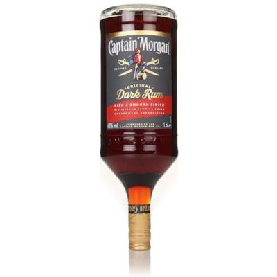 Captain Morgan Dark Rum 40% vol 1.5L Aged & Blended from 5 Rums Rich Caramel & Vanilla Notes Complex Flavour Caribbean Rum Captain Morgan Dark Rum 40% vol 1.5L Aged & Blended from 5 Rums Rich Caramel & Vanilla Notes Complex Flavour Caribbean Rum