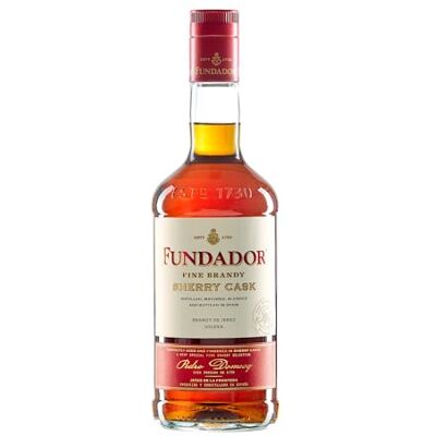 Fundador Sherry Cask Solera Brandy 1ltr The Legacy of 150 Years of Craftsmanship Harmonious and Smooth, Wine-infused Spanish Brandy 36% vol Fundador Sherry Cask Solera Brandy 1ltr The Legacy of 150 Years of Craftsmanship Harmonious and Smooth, Wine-infused Spanish Brandy 36% vol