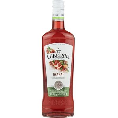 Lubelska Pomegranate Vodka Liqueur Fruit Flavoured Vodka Liqueur Perfect for Parties and Festivals 28% ABV, 50cl Lubelska Pomegranate Vodka Liqueur Fruit Flavoured Vodka Liqueur Perfect for Parties and Festivals 28% ABV, 50cl