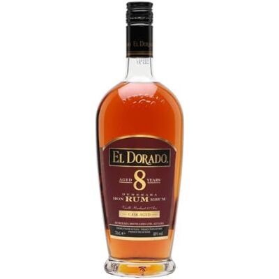 El Dorado 8 Years Old Demerara Rum, 70 cl Award Winning Premium Rum Aged for 8 Years Flavours of Oak and Butterscotch Perfect for Cocktails and Sipping El Dorado 8 Years Old Demerara Rum, 70 cl Award Winning Premium Rum Aged for 8 Years Flavours of Oak and Butterscotch Perfect for Cocktails and Sipping