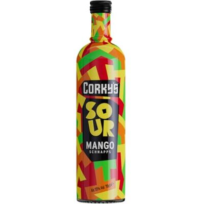 CORKY'S Sour Mango Schnapps 70cl Shots 15% ABV Sour Mango Liqueur Vodka Schnapps Party Shots, Cocktail Ingredient, Pre Drinks, Alcohol Spirits Flavoured Vodka CORKY'S Sour Mango Schnapps 70cl Shots 15% ABV Sour Mango Liqueur Vodka Schnapps Party Shots, Cocktail Ingredient, Pre Drinks, Alcohol Spirits Flavoured Vodka
