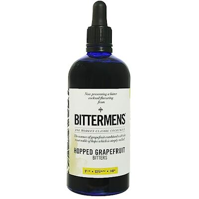 Bittermens Hopped Grapefruit Bitter, 14.6cl, 53% ABV, Premium Bitter to Add Depth and Flavour to Food & Cocktails, Grapefruit, Hops, and Citrus Notes, Made in New Orleans, Dropper Bottle Bittermens Hopped Grapefruit Bitter, 14.6cl, 53% ABV, Premium Bitter to Add Depth and Flavour to Food & Cocktails, Grapefruit, Hops, and Citrus Notes, Made in New Orleans, Dropper Bottle