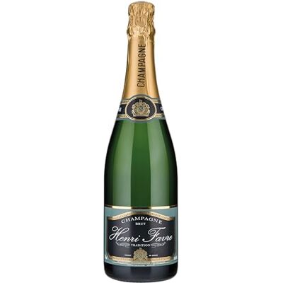 Henri Favre Brut NV Champagne 75cl, 12% ABV – Les Roches Blanches Blanc de Blancs & Noir Blend – Elegant Crisp Sparkling Gift Henri Favre Brut NV Champagne 75cl, 12% ABV – Les Roches Blanches Blanc de Blancs & Noir Blend – Elegant Crisp Sparkling Gift