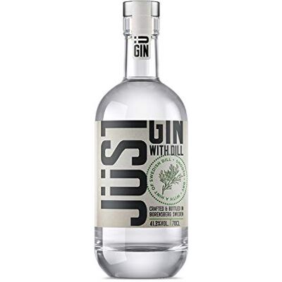 JÜST Gin With Dill 70 cl, 41.3% ABV 5 Hand Selected Botanicals A Delicious and Distinctive Taste of Sweden Distilled in Sweden JÜST Gin With Dill 70 cl, 41.3% ABV 5 Hand Selected Botanicals A Delicious and Distinctive Taste of Sweden Distilled in Sweden