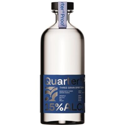 Quarter Proof Vodka Light Three Grain Spirit 15% Vol 70cl, Low Calorie Mid Strength Vegan Vodka, Sugar Free Spirit Distilled in the UK Quarter Proof Vodka Light Three Grain Spirit 15% Vol 70cl, Low Calorie Mid Strength Vegan Vodka, Sugar Free Spirit Distilled in the UK