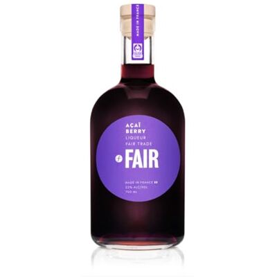 FAIR. FAIR Açaí Berry 22% ABV 70cl Premium Fairtrade Berry Liqueur French Acai Spirit for Martinis & Cocktails Made in Cognac, France FAIR. FAIR Açaí Berry 22% ABV 70cl Premium Fairtrade Berry Liqueur French Acai Spirit for Martinis & Cocktails Made in Cognac, France