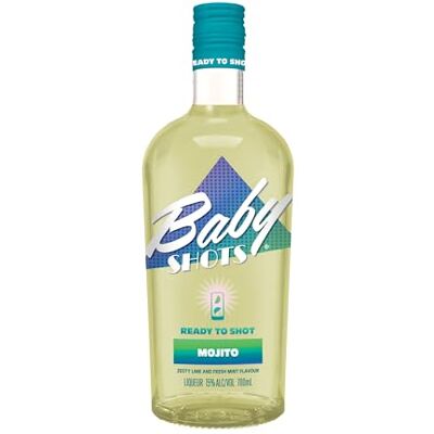 Baby Shots Mojito Flavoured Shot 70cl Ready-to-Shot Cocktail Liqueur, Zesty Lime & Mint Flavour, 30 Proof (15% ABV) Baby Shots Mojito Flavoured Shot 70cl Ready-to-Shot Cocktail Liqueur, Zesty Lime & Mint Flavour, 30 Proof (15% ABV)
