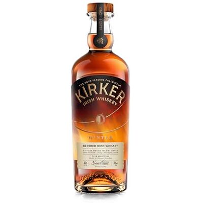 Kirker & Greer Four Seasons Winter Whiskey Irish Whiskey with Notes of Festive Pudding, Dark Chocolate, Cinnamon, Vanilla and Butter Blended in Ulster, Ireland 46% ABV 700ML Kirker & Greer Four Seasons Winter Whiskey Irish Whiskey with Notes of Festive Pudding, Dark Chocolate, Cinnamon, Vanilla and Butter Blended in Ulster, Ireland 46% ABV 700ML