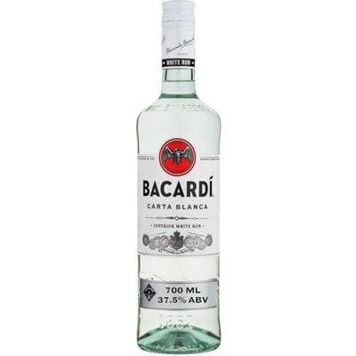 Bacardi Carta Blanca Superior White Rum, Great for Mixing 37.5% ABV, 70cl Bacardi Carta Blanca Superior White Rum, Great for Mixing 37.5% ABV, 70cl