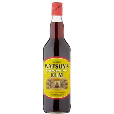 Watsons Demerara Rum 70cl 40% ABV Blend of Oak Matured Rums from Guyana Blackcurrants, Dates and Demerara Sugar Ideal for Gifting Watsons Demerara Rum 70cl 40% ABV Blend of Oak Matured Rums from Guyana Blackcurrants, Dates and Demerara Sugar Ideal for Gifting