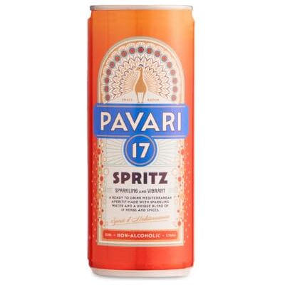 Pavari 17 Spritz Refreshing Non-Alcoholic Mediterranean Spritz Ready to Serve Cocktail, 12 x 250ml (12 pack) Pavari 17 Spritz Refreshing Non-Alcoholic Mediterranean Spritz Ready to Serve Cocktail, 12 x 250ml (12 pack)