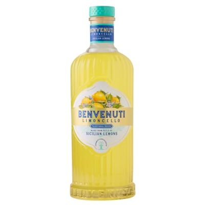 Limoncello Benvenuti 50cl – Sicilian Lemon Liqueur – Natural Ingredients – No Artificial Colourings, or Flavourings – 28% ABV Limoncello Benvenuti 50cl – Sicilian Lemon Liqueur – Natural Ingredients – No Artificial Colourings, or Flavourings – 28% ABV