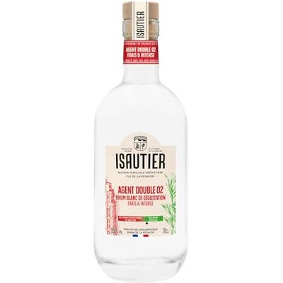 Isautier Agent Double Distillation 02 Premium White Tasting Rum Fresh & Intense Spirit from Reunion Island 55% ABV (1 x 70cl) Isautier Agent Double Distillation 02 Premium White Tasting Rum Fresh & Intense Spirit from Reunion Island 55% ABV (1 x 70cl)