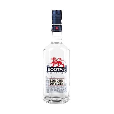 Booth's London Dry Gin, 70cl, 40% ABV, Traditional Distillation Method, with the Finest Botanicals, Juniper, Coriander, Angelica and Cassia, Ideal for Premium Gin Tonics, Gift Idea Booth's London Dry Gin, 70cl, 40% ABV, Traditional Distillation Method, with the Finest Botanicals, Juniper, Coriander, Angelica and Cassia, Ideal for Premium Gin Tonics, Gift Idea