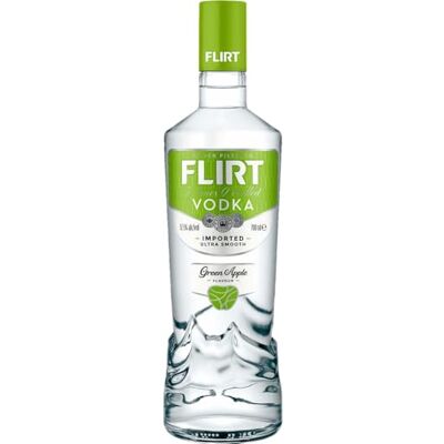 FLIRT Green Apple Flavoured Vodka 70cl, for Cocktails and Mixed Drinks, 37.5% ABV, Five Times Distilled, Made from the Finest Ingredients FLIRT Green Apple Flavoured Vodka 70cl, for Cocktails and Mixed Drinks, 37.5% ABV, Five Times Distilled, Made from the Finest Ingredients