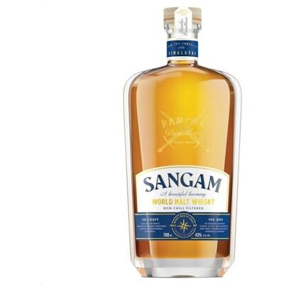 Rampur Sangam World Malt Whisky Whisky 43% ABV 70cl Single Bottle Unique, Smooth & Delicate Premium Whisky Complex Tasting Notes Rampur Sangam World Malt Whisky Whisky 43% ABV 70cl Single Bottle Unique, Smooth & Delicate Premium Whisky Complex Tasting Notes