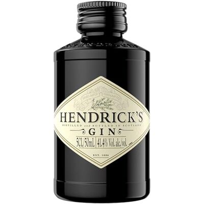 Hendricks HENDRICK'S Gin Super Premium Infused With Rose & Cucumber Refreshingly Curious & Impeccably Smooth Small Batch Handcrafted In Scotland Ultimate Gift 41.4% ABV 5cl Hendricks HENDRICK'S Gin Super Premium Infused With Rose & Cucumber Refreshingly Curious & Impeccably Smooth Small Batch Handcrafted In Scotland Ultimate Gift 41.4% ABV 5cl