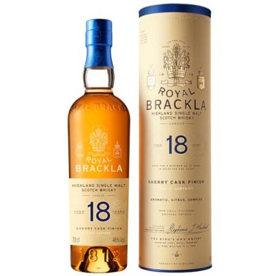Royal Brackla 18 Year Old Highland Scotch Single Malt Whisky, 46% ABV, 70 cl / 700 ml, Enticing Scotch Whisky with a Zing of Citrus, Fruit Flavor, Creamy Vanilla and Chocolate Undertones Royal Brackla 18 Year Old Highland Scotch Single Malt Whisky, 46% ABV, 70 cl / 700 ml, Enticing Scotch Whisky with a Zing of Citrus, Fruit Flavor, Creamy Vanilla and Chocolate Undertones