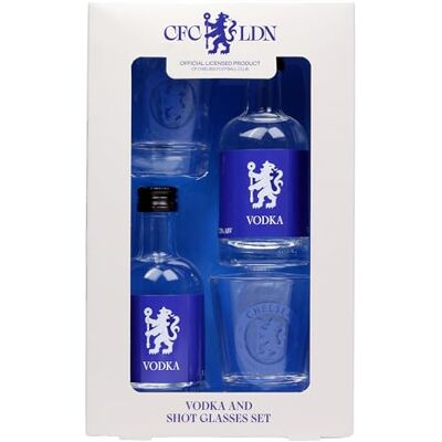 Bohemian Brands Chelsea F.C. Vodka & Shot Glass Gift Box Bohemian Brands Chelsea F.C. Vodka & Shot Glass Gift Box