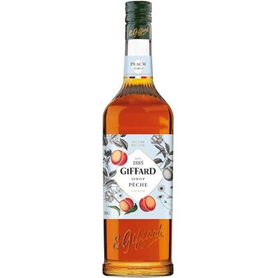Giffard Peach Syrup French Recipe and Manufactured Fruity and Gourmet 1 Litre, 0.0% vol, 100cl Giffard Peach Syrup French Recipe and Manufactured Fruity and Gourmet 1 Litre, 0.0% vol, 100cl