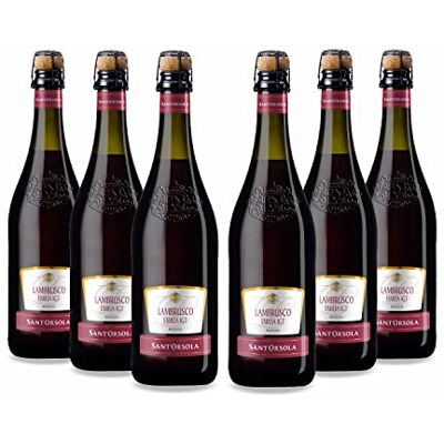 Sant'Orsola Lambrusco Emilia IGT Sparkling Red Wine, 6 x 750ml Sant'Orsola Lambrusco Emilia IGT Sparkling Red Wine, 6 x 750ml