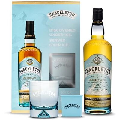 Shackleton Blended Malt Scotch Whisky 70cl Gift Pack with Glass and Ice Block Blended Scotch Whisky Born Adventurous 40% vol Blended Scottish Whisky Gift Set Amazon Exclusive Shackleton Blended Malt Scotch Whisky 70cl Gift Pack with Glass and Ice Block Blended Scotch Whisky Born Adventurous 40% vol Blended Scottish Whisky Gift Set Amazon Exclusive