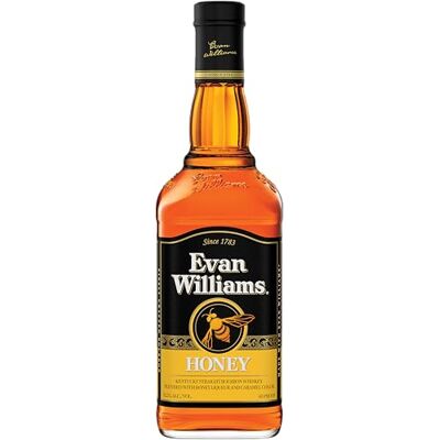 Evan Williams Honey Kentucky Straight Bourbon Whiskey Blended with Honey Liqueur and Caramel Color 70cl 32.5% ABV Award Winning Evan Williams Honey Kentucky Straight Bourbon Whiskey Blended with Honey Liqueur and Caramel Color 70cl 32.5% ABV Award Winning