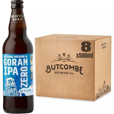 BUTCOMBE Brewery Goram IPA Alcohol Free Beer (8 X 500ml) Multi-award Winning Non Alcoholic Beers With Stone Fruit, Citrus, And Bitter Notes Vegan Friendly BUTCOMBE Brewery Goram IPA Alcohol Free Beer (8 X 500ml) Multi-award Winning Non Alcoholic Beers With Stone Fruit, Citrus, And Bitter Notes Vegan Friendly