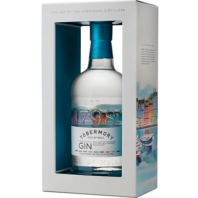 Tobermory Hebridean Gin with Gift Box 70cl 43.3% vol Fresh, Citrusy & Malty Craft Scottish Gin Tobermory Hebridean Gin with Gift Box 70cl 43.3% vol Fresh, Citrusy & Malty Craft Scottish Gin